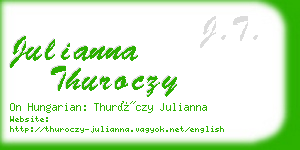 julianna thuroczy business card